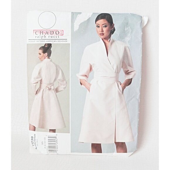 Vintage Vogue Sewing Pattern V1239 Misses Chado Ralph Rucci Dress Size 6 8 10 12 - Picture 1 of 3
